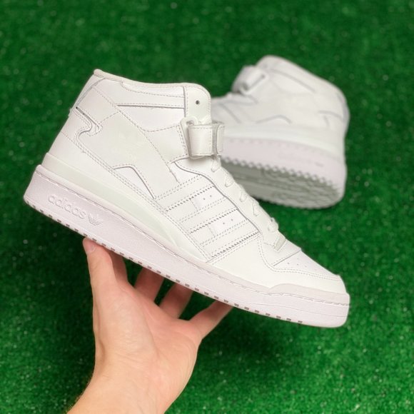 adidas Other - Adidas Originals Forum Mid Mens Casual Shoes Triple White FY4975 NEW Multi Sz